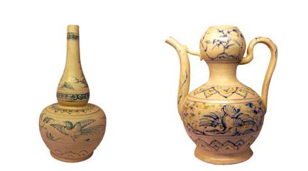 Tạo hình hiện đại của chiếc bình rượu cổ gốm Chu Đậu 
