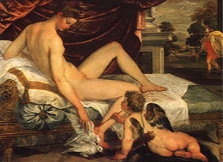nude, pigeoons and angel